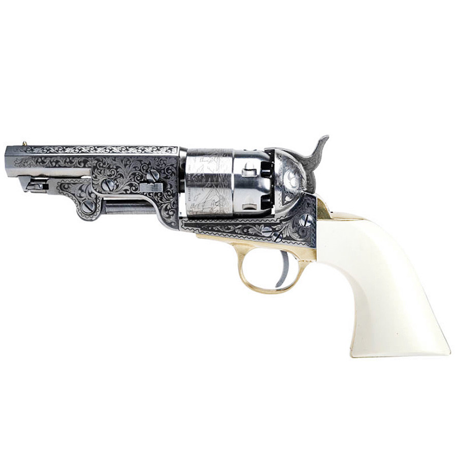 Revolver Colt 1851 4" Navy Yank Captain Schaefer Old Silver cal 44PN - Pietta