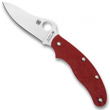 UK PenKnife RED G10 Drop Point Exclusive - C94GPRD3 - Spyderco