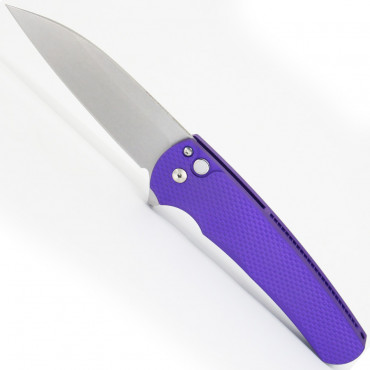 Malibu Purple Textured Stonewash Wharncliffe - Blade Show Texas 2024 - Pro-Tech