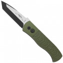 CQC7 Auto "Battle Worm" Tanto Green Jigged Textured - Emerson Design E7T15-BW - PRO-TECH