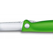 Couteau D'office Pliant Vert Denté Swiss Classic - Victorinox