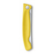 Couteau D'office Pliant Jaune Denté Swiss Classic - Victorinox