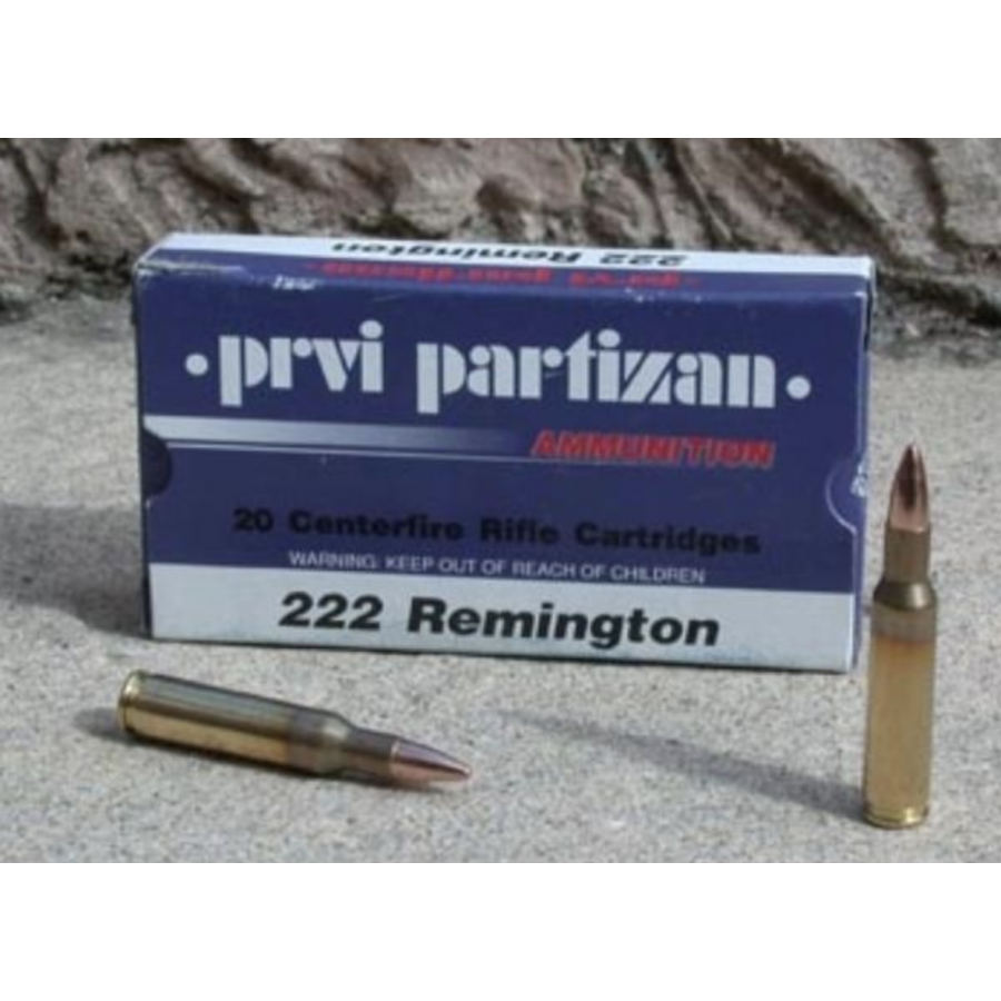 PARTIZAN CAL. .222 REMINGTON 55-GRS FMJ