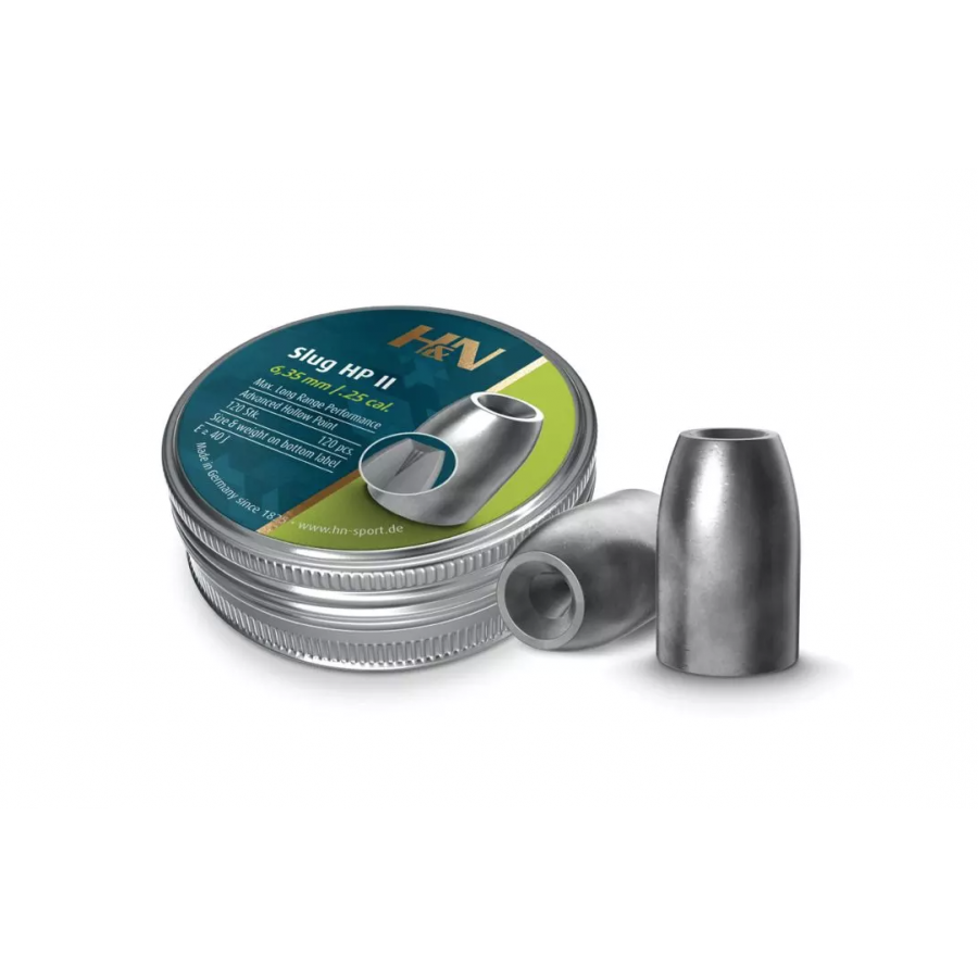 H&N Slug HP II .250 36 gr cal 6,35 mm - Boite de 120