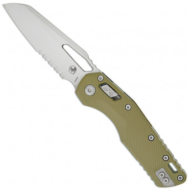 MSI S/E Partial Serrated Fluted G10 OD Green Stonewash - Microtech