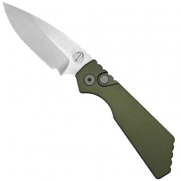 Strider PT+ Auto Stonewash Green Handle - PT201-Green - Pro-Tech