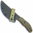 Chopper PVD Serrated Micarta OD Green - Bastinelli Créations