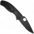 Tenacious G10 Black Serrated - C122GBBKPS - Spyderco