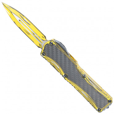 Colossus D/E Yellow Cel Shading Carbon Fiber - Heretic Knives