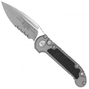 LUDT S/E Gen III Natural Clear Stonewash Partial Serrated - Microtech