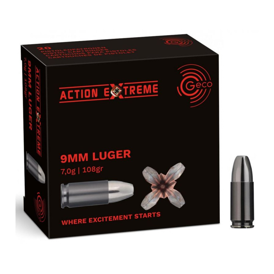 Munitions GECO ACTION EXTEME cal.9x19 /20