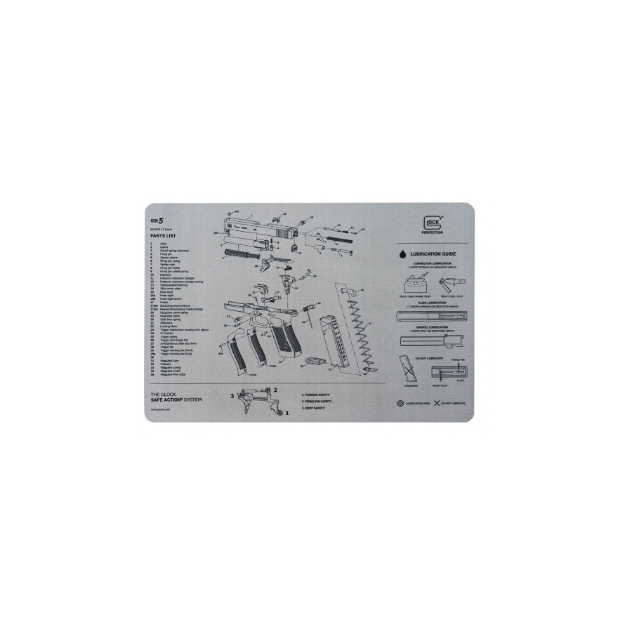 Tapis Glock de démontage et d'entretien gris GEN 5