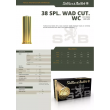 Ammo .38 SPECIAL WAD CUTTER 148 GRS x50 - Sellier & Bellot