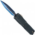 UTX 85 D/E Gen III Marfione Select Blued Baker Forge Coppermai Damas "Blue Accent" - Microtech Knives