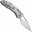 Stitch Ram-Lok Marfione Select Stonewash Frag Titanium Blue Backspacer - Microtech Knives