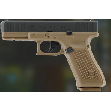 Pistolet CO2 Glock 17 Gen 5 Black Coyote cal 6mm - Umarex
