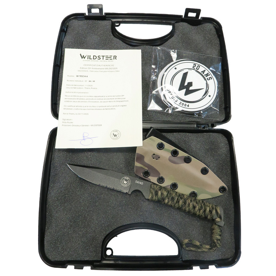 Wild Tech 4 Lame Noire Sérration Edition 20 Ans - Wildsteer
