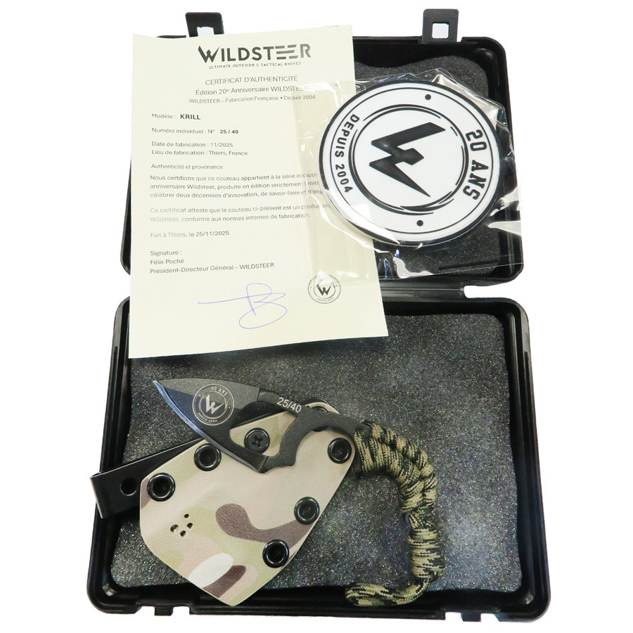 Krill Lame Noire Paracorde Edition 20 Ans - WIldsteer