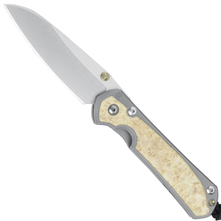 Small Sebenza 31 Insingo Glass Blasted Box Elder Inlay - Chris Reeve