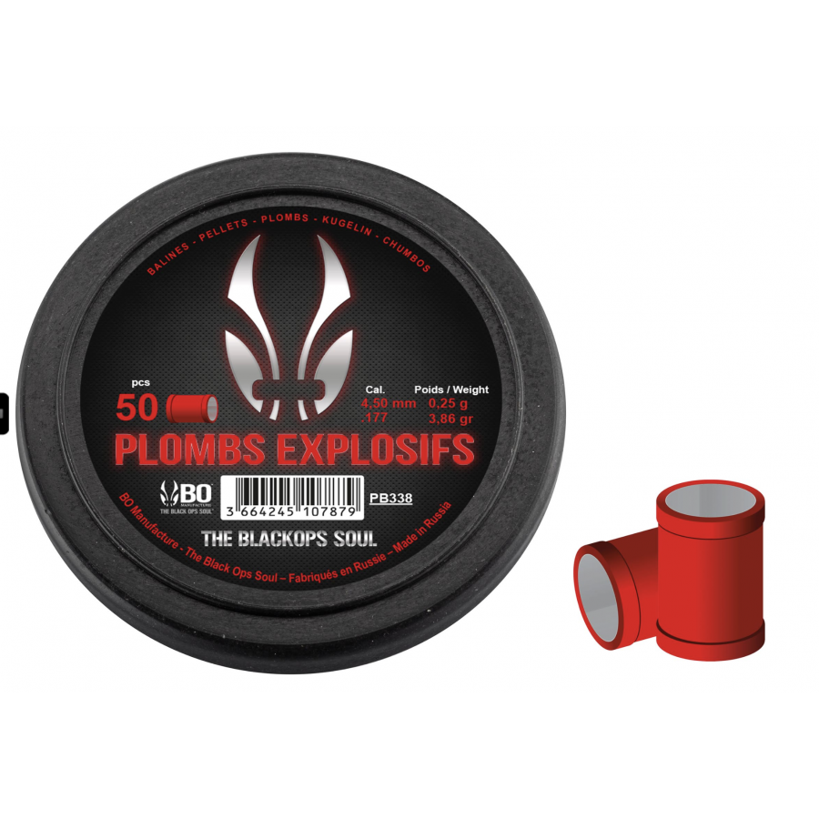 The Black Ops Soul Explosive Pellets with flat head cal. 4.5mm