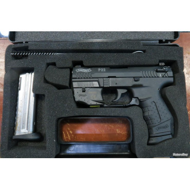 Pistolet Walther P22 cal 22LR + Pointeur Laser Rouge OCCASION