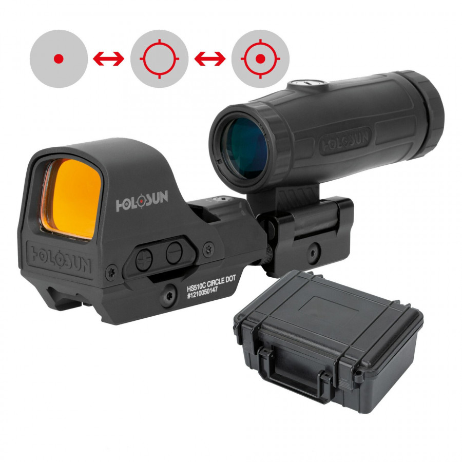 Pack Point Rouge Holosun HS510C + Magnifier HM3X