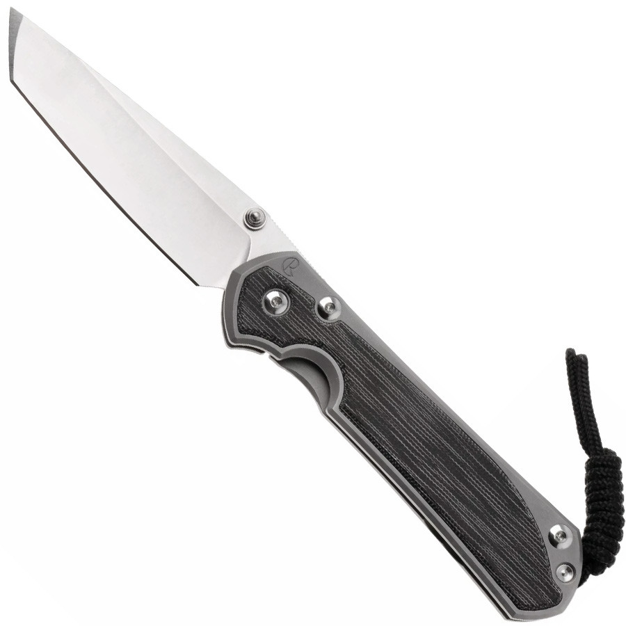 Large Sebenza 31 Tanto Micarta Black Glass Blasted - CHRIS REEVE