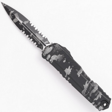 Cypher II D/E Partial Serrated Pixel Camo - Microtech