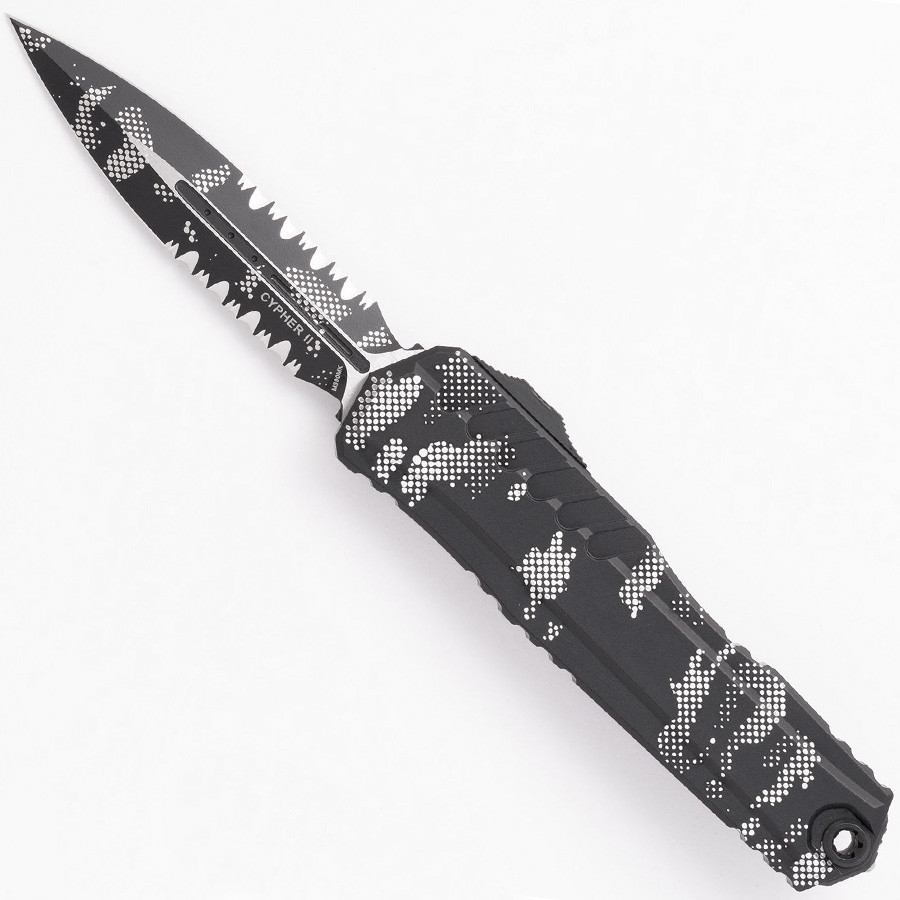 Cypher II D/E Partial Serrated Pixel Camo - Microtech