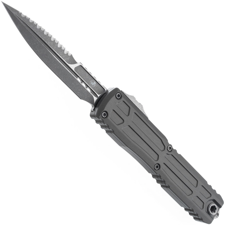 Ultratech EX-ZBP Bayonet Natural Clear Apocalyptic Full Serrated - Microtech