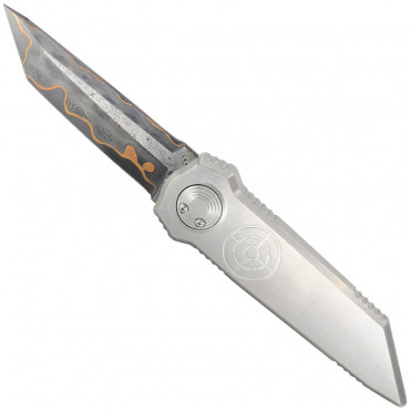 Dreddlock Titanium Ground Zero Tanto D/E Damascus - Paragon Asheville