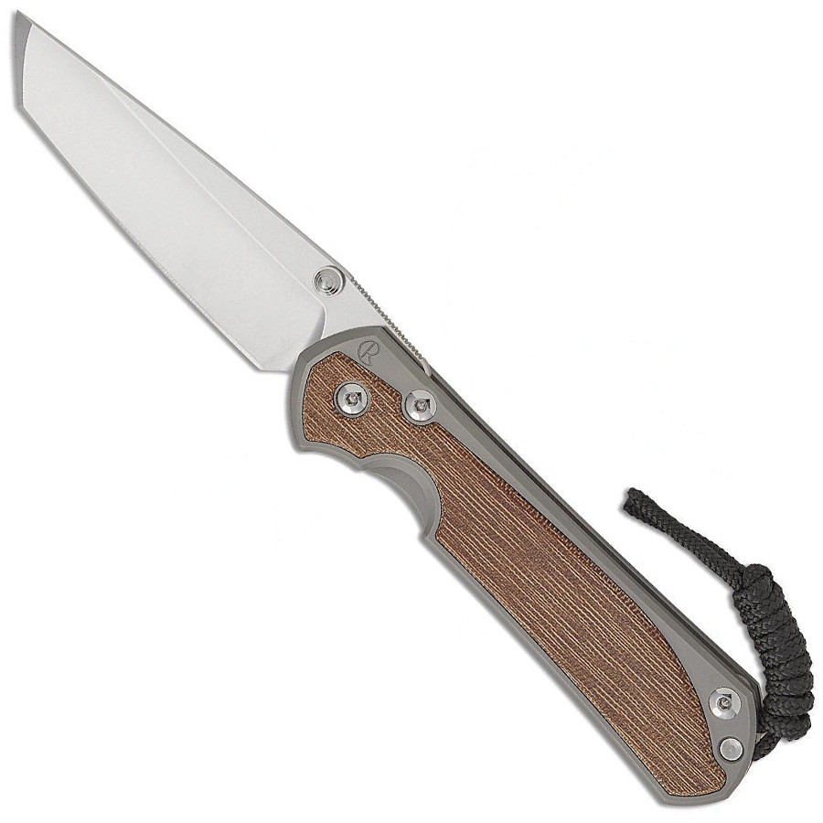 Large Sebenza 31 Tanto Micarta Natural Glass Blasted - CHRIS REEVE