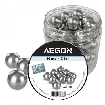 Bille Métal cal.68 - 7,3 gr Boite de 40 - Aegon