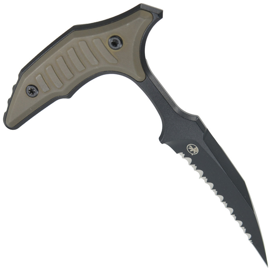 BEE Full Serrated Custom Black/Tan - Microtech / Bastinelli