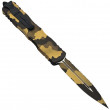 Dirac Delta D/E Gold Camo Full Serrated Signature - Microtech Knives