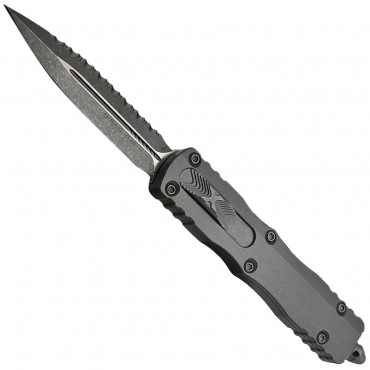 Dirac D/E Natural Clear Apocalyptic Full Serrated - Microtech