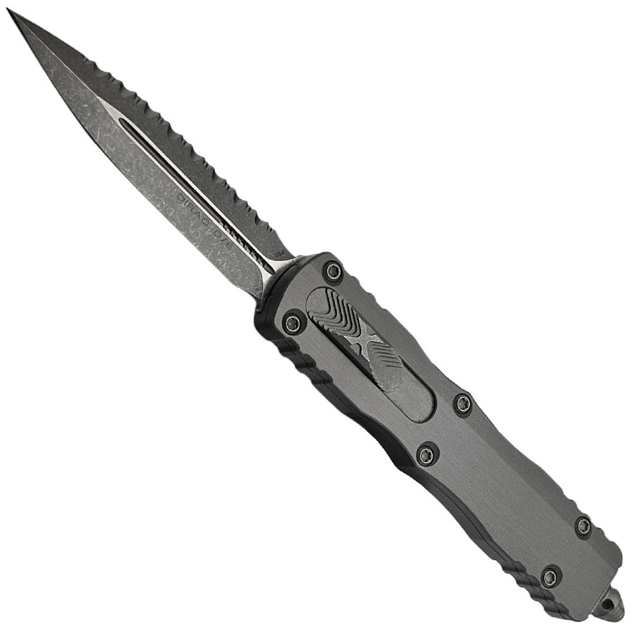 Dirac D/E Natural Clear Apocalyptic Full Serrated - Microtech
