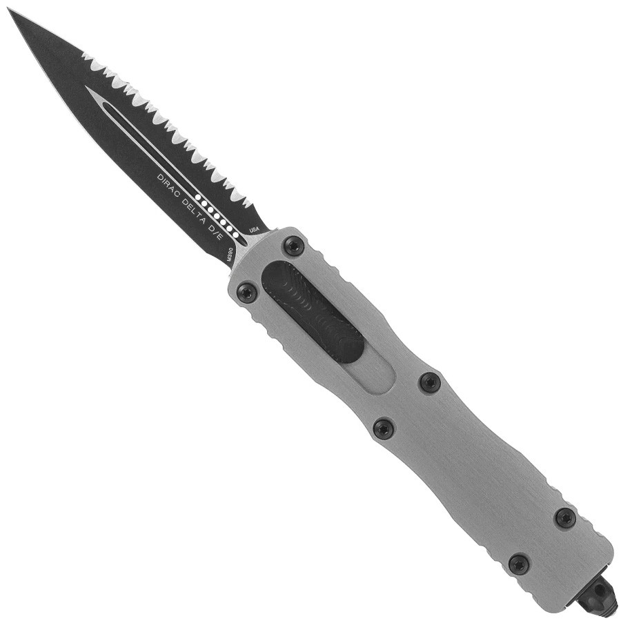Dirac Delta D/E Natural Clear Full Serrated - Microtech Knives