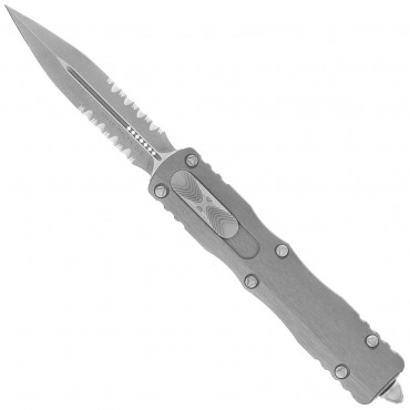 Dirac Delta D/E Natural Clear Apo Standard Serrated - Microtech Knives