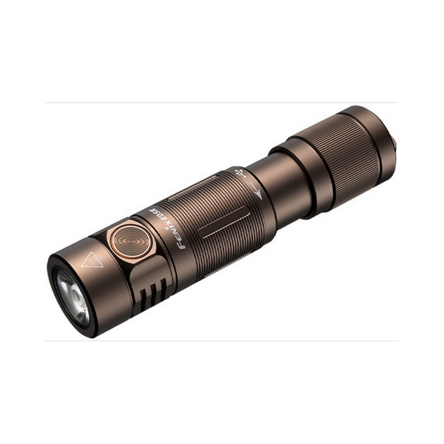 FENIX - E05R MARRON - Lampe porte-clés rechargeable - 400 LUMENS