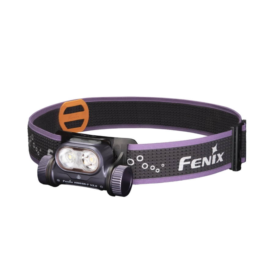 FENIX - HM65RT V2.0 DARK PURPLE - Lampe Frontale Rechargeable - 1600 LUMENS