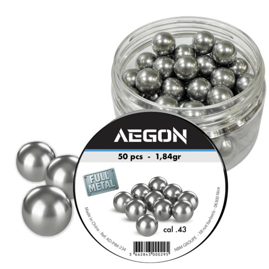 Aluminium balls cal.43- 1,84 gr Boite de 50 - Aegon