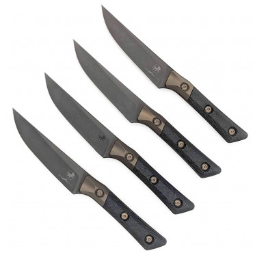 Coffret de 4 couteaux à steak DLC TITANE FDC - Microtech