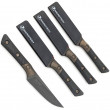 Steak Knife Set DLC TITANIUM BOLSTER CF- Microtech