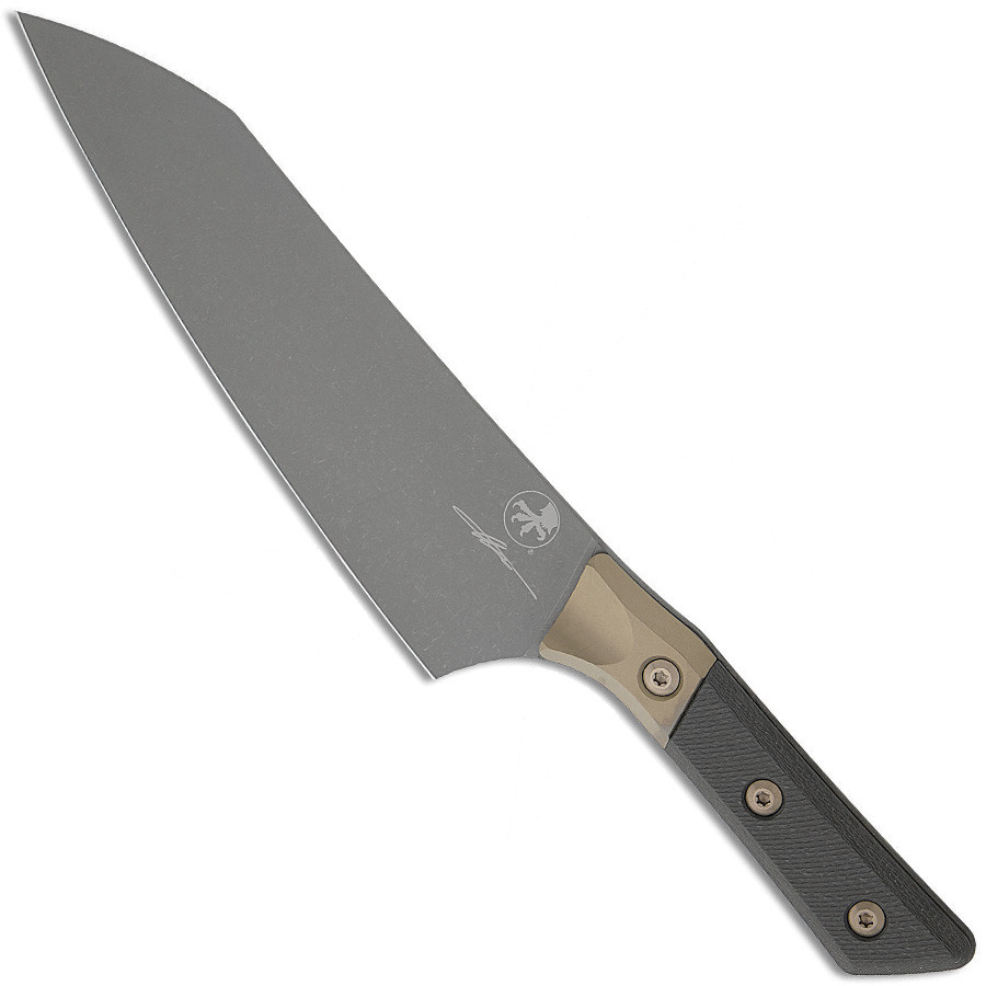 COUTEAU DE CHEF 20CM DLC STD MITRE TITANE FIBRE DE CARBONE MICROTECH