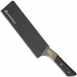 8" CHEF KNIFE DLC STANDARD BRONZE TITANIUM BOLSTER CARBON FIBER MICROTECH