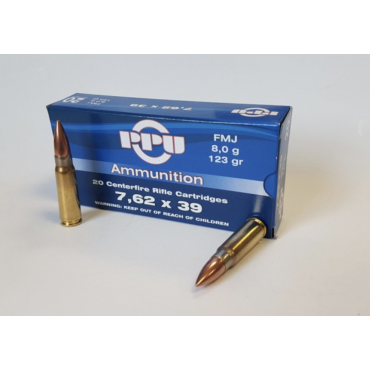 7,62x39mm 123-Grs FMJ by 20 - Partizan - Partizan