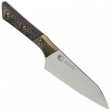 SANTOKU 6" SANMAI DAMASCUS M390 BRONZE TITANIUM BOLSTER LICE-WIRE CF PROTOTYPE
