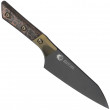 SANTOKU 6" DLC SANMAI DAMAS M390 TITANE LIVE-WIRE FIBRE DE CARBONE Marfione