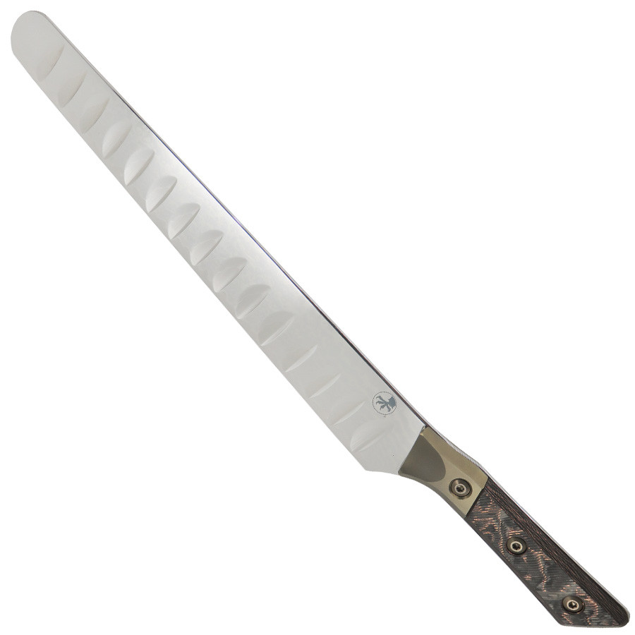 COUTEAU À BRISKET LIVEWIRE FIBRE DE CARBONE SAN MAI M390, PROTOTYPE MARFIONE